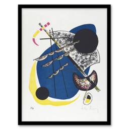 Artery8 Small Worlds II Abstract Painting Kandinsky Framed Wall Art Print in White - Size: A4 - thumbnail 1