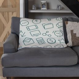 Benjamin Tate Design Outline Icons Blanket in Natural - Size: 120 cm x 150 cm - thumbnail 2