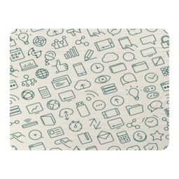 Benjamin Tate Design Outline Icons Blanket in Natural - Size: 120 cm x 150 cm - thumbnail 1