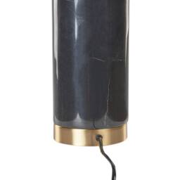 Wyld and Coco Table Lamp Black Marble Base Gold Arm Glass Shade Modern Living - thumbnail 6