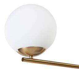 Wyld and Coco Table Lamp Black Marble Base Gold Arm Glass Shade Modern Living - thumbnail 5