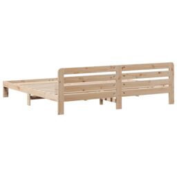 Berkfield Home Bed Frame without Mattress 180x200 cm Super King Solid Wood Pine in Brown - thumbnail 6