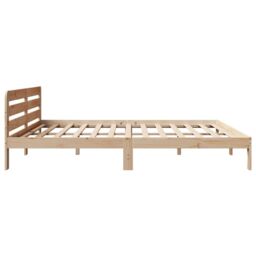 Berkfield Home Bed Frame without Mattress 180x200 cm Super King Solid Wood Pine in Brown - thumbnail 5