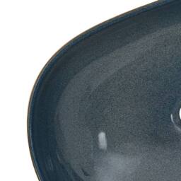 Berkfield Home Countertop Basin Sand & Blue Oval 59x40x14 cm Ceramic - Size: 59 x 40 x 14 cm - thumbnail 7