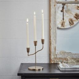 Ivyline Cast Taper Candle Holder H25.5Cm W19Cm in Metallic Gold - thumbnail 2