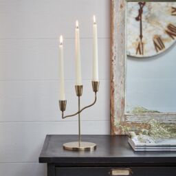 Ivyline Cast Taper Candle Holder H25.5Cm W19Cm in Metallic Gold