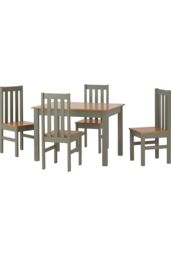 Seconique Ludlow 1+4 Dining Set in Green - thumbnail 2