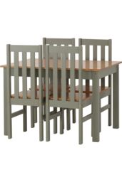 Seconique Ludlow 1+4 Dining Set in Green - thumbnail 3
