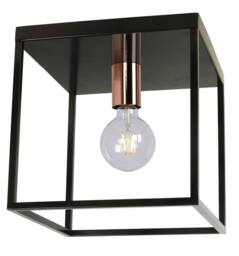 Lucide 'ARTHUR' Dimmable Stylish Decorative Indoor Flush Ceiling Light 1xE27 in Black