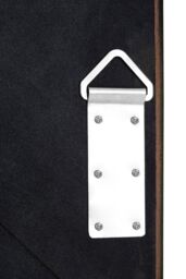 Orsina Fret Flat Wood Wall Mirror in Grey - thumbnail 2
