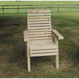 Churnet Valley Garden Furniture Ltd Single Chair - Wood - Set of Waterproof Cushions Included in Brown - thumbnail 4