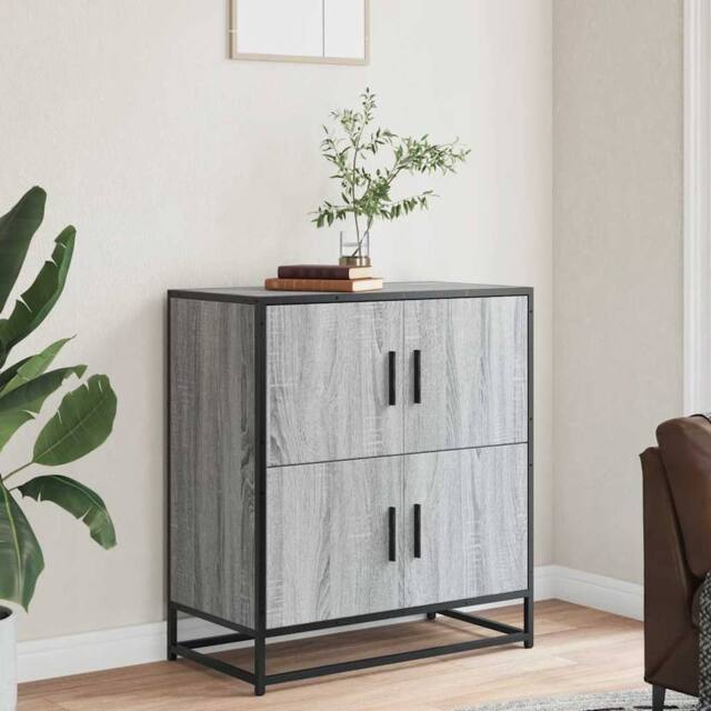 Berkfield Home Sideboard Grey Sonoma 68x35x76 cm Engineered Wood - Size: 68 x 35 x 76 cm - image 1