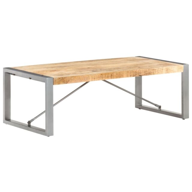 Berkfield Home Coffee Table 120x60x40 cm Rough Mango Wood in Brown - Size: 120 x 60 x 40 cm - image 1