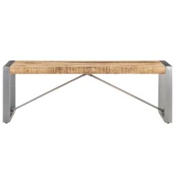 Berkfield Home Coffee Table 120x60x40 cm Rough Mango Wood in Brown - Size: 120 x 60 x 40 cm - thumbnail 2