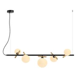 Netlighting Reverso Modern 5 Light Bar Pendant Ceiling Light G9 in Black - thumbnail 2
