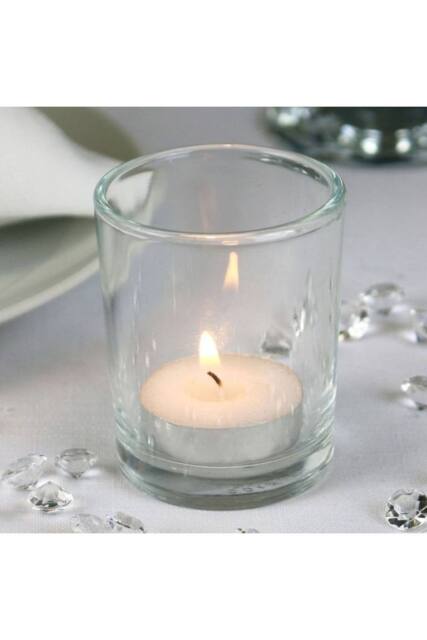 KDMD Cylinder Votive Clear 12 Pack Glass - image 1