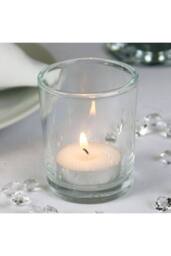 KDMD Cylinder Votive Clear 12 Pack Glass - thumbnail 3
