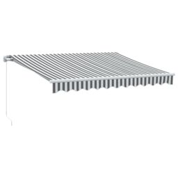 Berkfield Home Manual Retractable Awning with LED Anthracite&White 300x250 cm - thumbnail 2