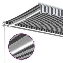 Berkfield Home Manual Retractable Awning with LED Anthracite&White 300x250 cm - thumbnail 7
