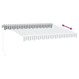 Berkfield Home Manual Retractable Awning with LED Anthracite&White 300x250 cm - thumbnail 6