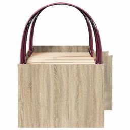 Berkfield Home Bed with Tunnel 3 pcs Sonoma & Red Engineered Wood in Brown - thumbnail 7