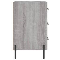 Berkfield Home Modern Bedside Cabinet Grey Sonoma 40x40x66 cm Engineered Wood - Size: 40 x 40 x 66 cm - thumbnail 6