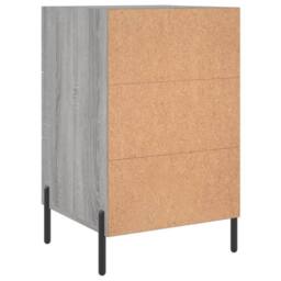 Berkfield Home Modern Bedside Cabinet Grey Sonoma 40x40x66 cm Engineered Wood - Size: 40 x 40 x 66 cm - thumbnail 8