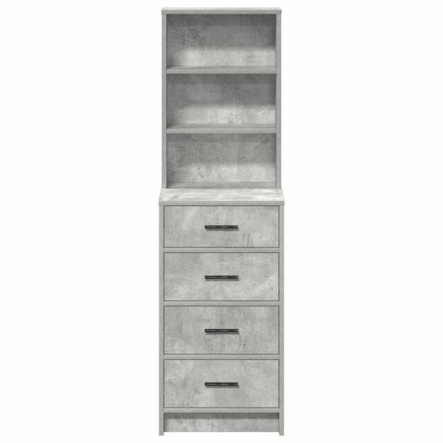 Berkfield Home Highboard Concrete Grey 40x41x135 cm Engineered Wood - Size: 40 x 41 x 135 cm - image 1