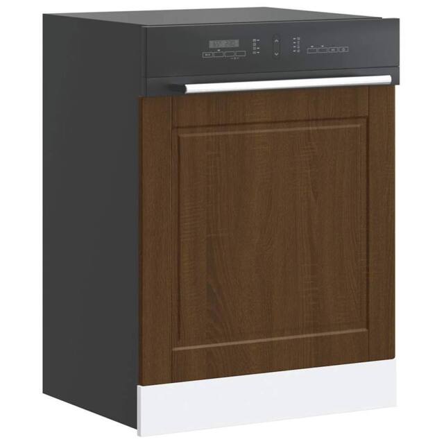 Berkfield Home Dishwasher Panel Porto Brown Oak 60x1.5x67 cm Engineered Wood - image 1