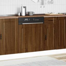 Berkfield Home Dishwasher Panel Porto Brown Oak 60x1.5x67 cm Engineered Wood - thumbnail 3