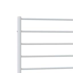 Berkfield Home Metal Bed Frame with Headboard & Footboard White 90x190 cm Single - thumbnail 9