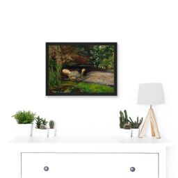 Artery8 John Everett Millais Ophelia Close Up A4 Artwork Framed Wall Art Print in Black - thumbnail 2