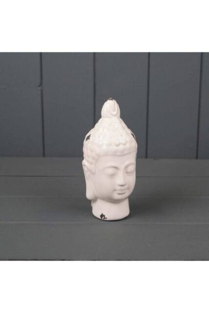 KDMD White Ceramic Buddha Head - 13mm - image 1