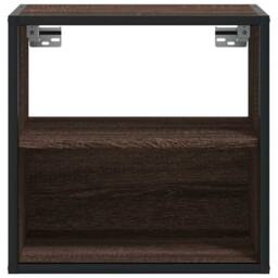 Berkfield Home Durable Wall-mounted Bedside Cabinets 2 pcs Brown Oak 40x31x39.5 cm - thumbnail 5