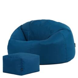 icon Classic Indoor Outdoor Bean Bag & Pouffe Navy Blue Bean Bag Chair in Teal - thumbnail 1