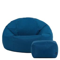 icon Classic Indoor Outdoor Bean Bag & Pouffe Navy Blue Bean Bag Chair in Teal - thumbnail 4