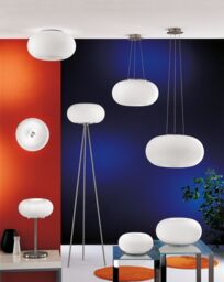 Loops 2 PACK Wall Flush Ceiling Light Satin Nickel Shade White Glass Opal Matt 2x E27 in Metallics - thumbnail 3