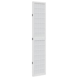 Berkfield Home Room Divider 3 Panels White Solid Wood Paulownia - thumbnail 5