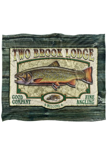 JQ Licensing Two Brook Lodge Sign Silky Touch Super Soft Throw Blanket 152 X 127 cm in White - image 1