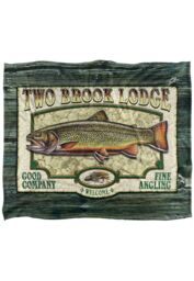 JQ Licensing Two Brook Lodge Sign Silky Touch Super Soft Throw Blanket 152 X 127 cm in White - thumbnail 1