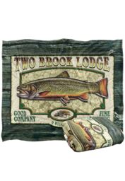 JQ Licensing Two Brook Lodge Sign Silky Touch Super Soft Throw Blanket 152 X 127 cm in White - thumbnail 2