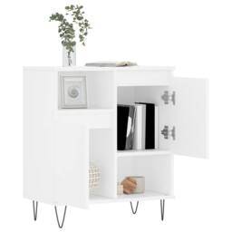 Berkfield Home Sideboard White 60x35x70 cm Engineered Wood - Size: 60 x 35 x 70 cm - thumbnail 4