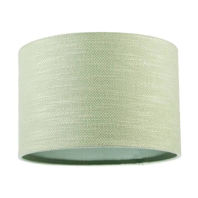 Happy Homewares Designer Bobbled & Textured Linen Lamp Shade in Emerald Mint Green - Size: 12 inches - image 1