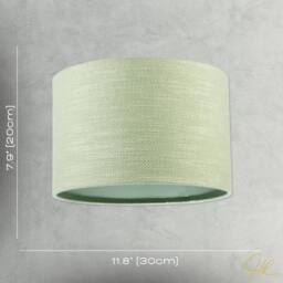 Happy Homewares Designer Bobbled & Textured Linen Lamp Shade in Emerald Mint Green - Size: 12 inches - thumbnail 8