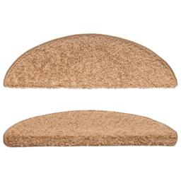 Berkfield Home Stair Mats 10 pcs 56x17x3 cm Beige - Size: Medium - thumbnail 4