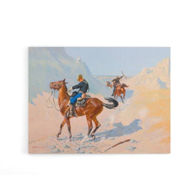 "Artery8 Frederic Remington Advance Guard Ambush Canvas Wall Art Print - Size: W18"" x H24""" - image 1