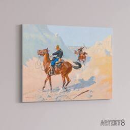 "Artery8 Frederic Remington Advance Guard Ambush Canvas Wall Art Print - Size: W18"" x H24""" - thumbnail 2
