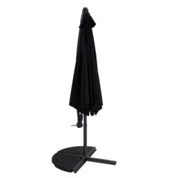 Charles Bentley 3m Hanging Banana Cantilever Patio Garden Umbrella in Black - thumbnail 3
