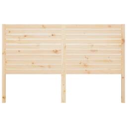 Berkfield Home Bed Headboard 206x4x100 cm Solid Wood Pine in Natural - Size: 206 x 4 x 100 cm - thumbnail 3