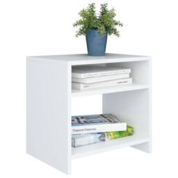 Berkfield Home Elegant Bedside Cabinet White 40x30x40 cm Engineered Wood - Size: 40 x 30 x 40 cm - thumbnail 1